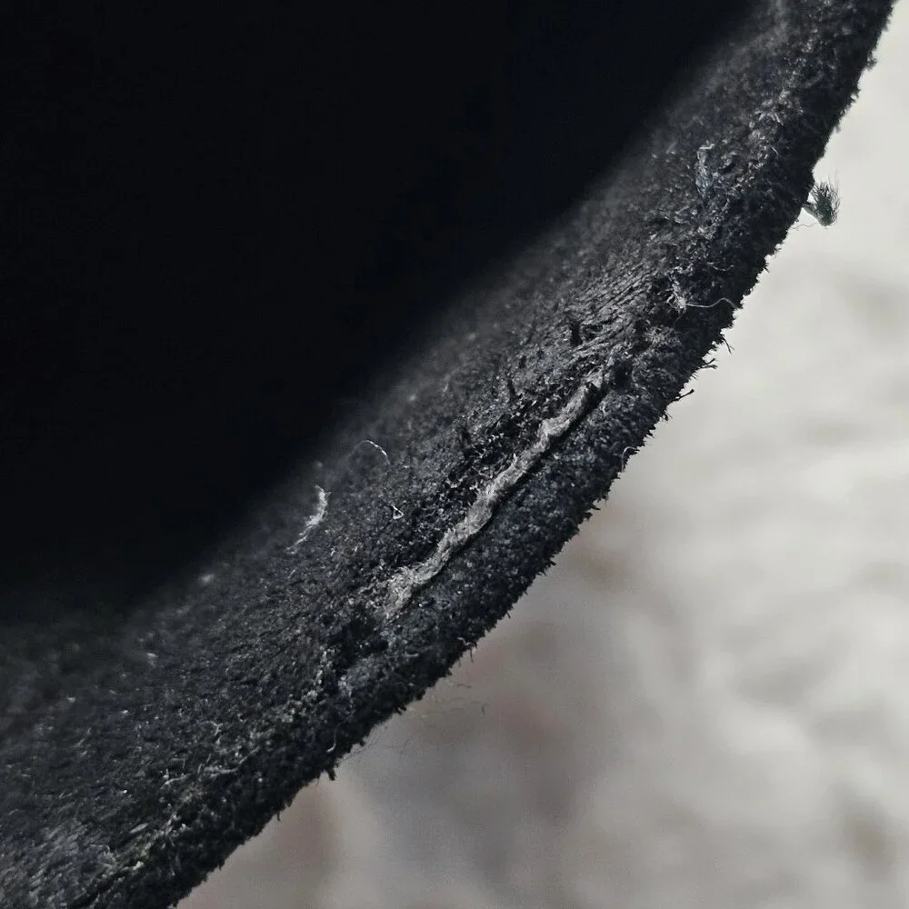 T.U.K. Black Suede Creeper Mule Platform Buckle Size 7 - Picture 6 of 6